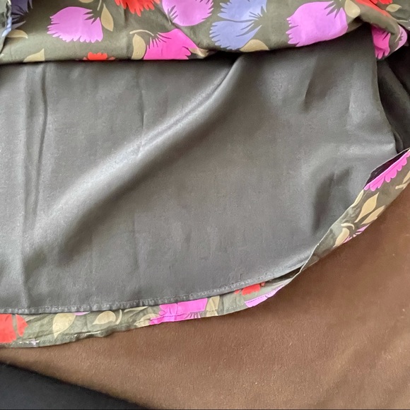 J. Crew Vibrant Flutter Sleeve Silk Floral Button Front Dress Size 0 - Picture 11 of 12
